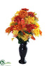 Silk Plants Direct Vase of Mums - Fall - Pack of 1