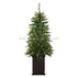 Silk Plants Direct Pine Topiary Tree with Lights - Green Two Tone - Pack of 1