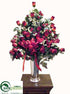 Silk Plants Direct Rose Side Vase - Red - Pack of 1