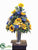 Sunflower Side Vase - Yellow Purple - Pack of 1