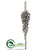 Silk Plants Direct Pine Cone Door Swag Garland - Brown Whitewashed - Pack of 2