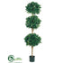 Silk Plants Direct Triple Ball Sweet Bay Topiary - - Pack of 1