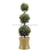 Silk Plants Direct Italian Cypress Triple Ball Topiary - Green - Pack of 1
