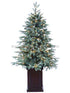 Silk Plants Direct Lighted Blue Spruce Tree Snowed - Green - Pack of 1