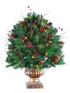 Silk Plants Direct Lighted Topiary Pine Ball w/ Cones - Green - Pack of 1