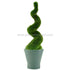 Silk Plants Direct Spiral Moss Topiary - Green - Pack of 1