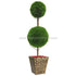 Silk Plants Direct Zen Grass Double Ball Topiary - Green - Pack of 1