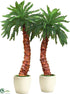 Silk Plants Direct Outdoor Date Palm Tree Extra Deluxe - Green - Pack of 1