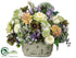 Silk Plants Direct Rose, Dahlia, Hydrangea, Lilac - Green Purple - Pack of 1