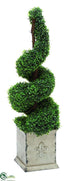 Silk Plants Direct Boxwood Spiral Topiary - Green - Pack of 1