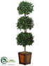 Silk Plants Direct Triple Ball Sweet Bay Topiary - Green - Pack of 1